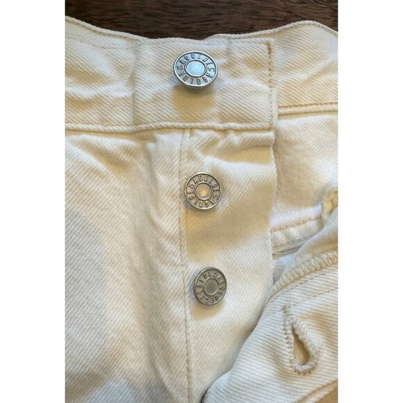 NWT AGOLDE White Parker Vintage Cut Off Short Button Fly Size 31 - Picture 7 of 8